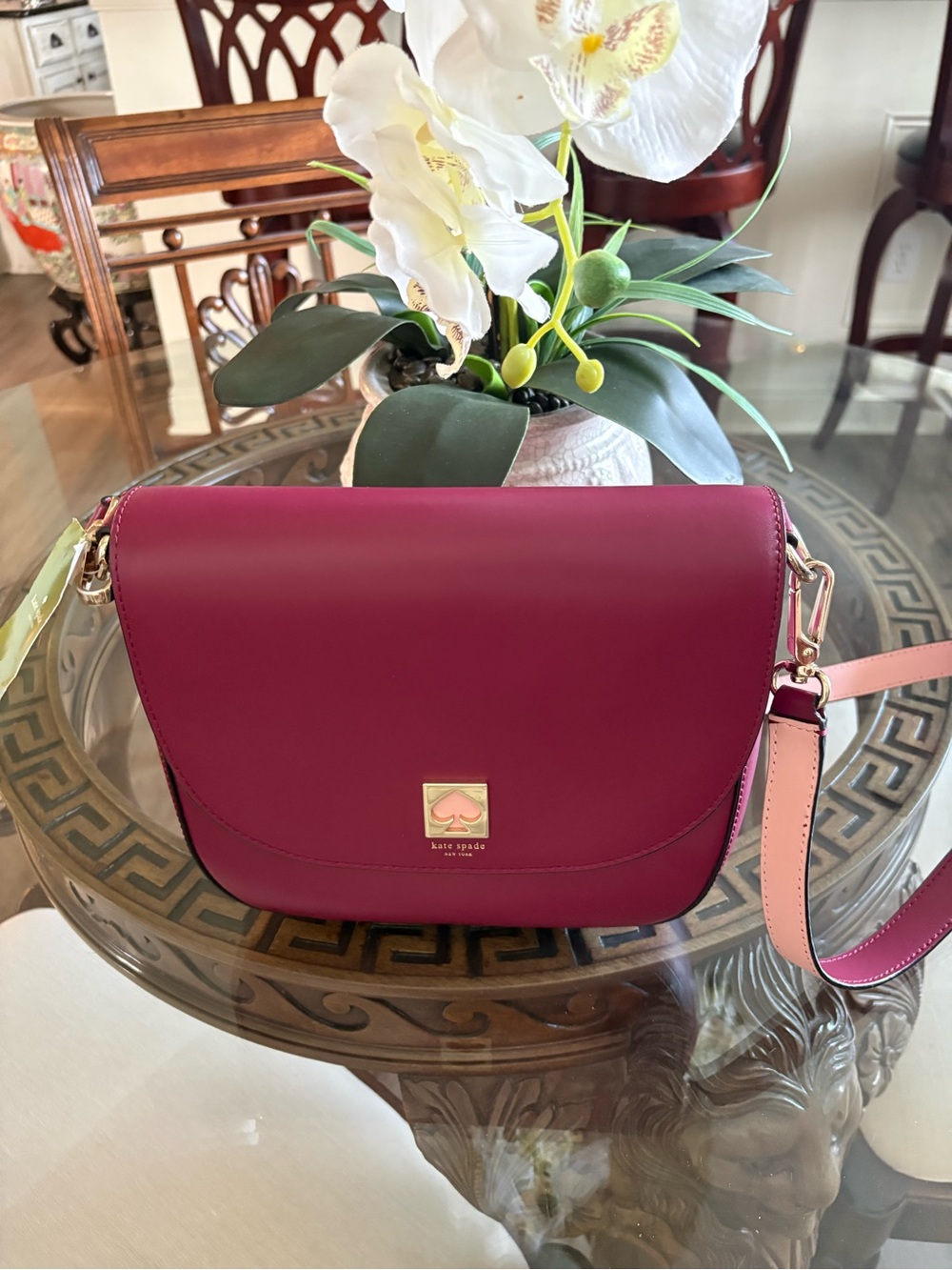 ♥️♥️KATE SPADE DOREEN BOND STREET RED PLUM LEATHER CROSSBODY BAG!♥️♥️